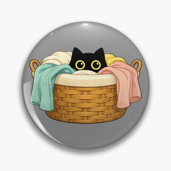 Item preview, Cute Black Cat Laundry Basket — Freshly Folded designed and sold by Dream Machine.