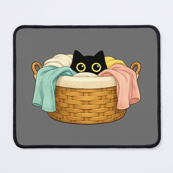 Item preview, Cute Black Cat Laundry Basket — Freshly Folded designed and sold by Dream Machine.