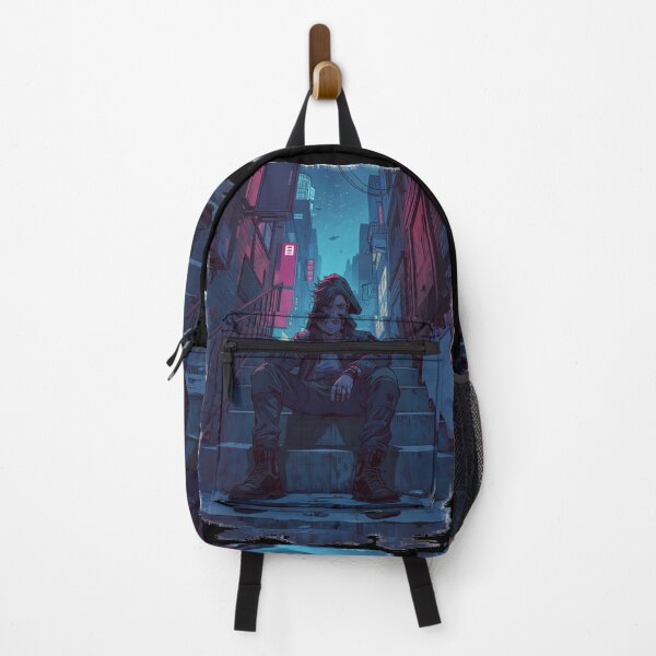 Item preview, Cyberpunk Street Guy Night City Neo Tokyo Painterly Manga Art designed and sold by The Fine Print by BassAddict.