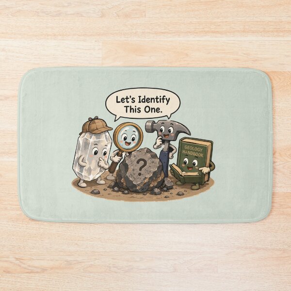 Item preview, Let's Identify This One Funny Rockhound Sticker Geology Mineral Collector Gift designed and sold by SimplePoDesign.