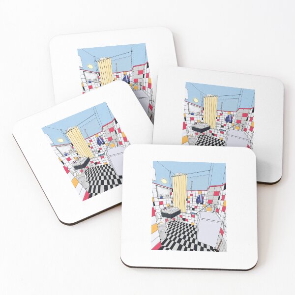 Item preview, Colorful Bathroom sketch designed and sold by kallyfactory.