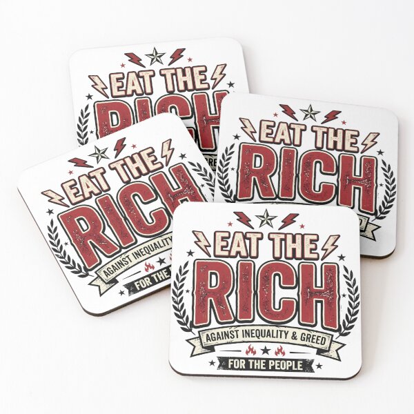 Item preview, Eat The Rich Against Inequality & Greed | Vintage Protest Typography | Political Statement Graphic Design designed and sold by Bhaskar Digital Art.