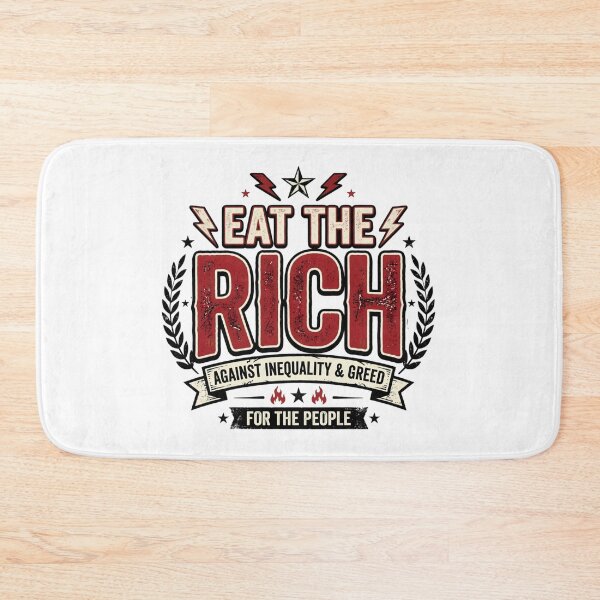 Item preview, Eat The Rich Against Inequality & Greed | Vintage Protest Typography | Political Statement Graphic Design designed and sold by Bhaskar Digital Art.