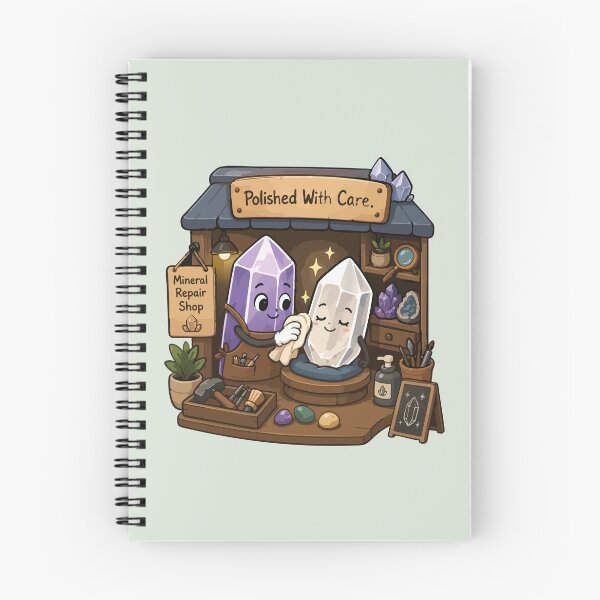 Item preview, Polished With Care Funny Crystal Polishing Sticker Rockhound Mineral Collector Gift designed and sold by SimplePoDesign.