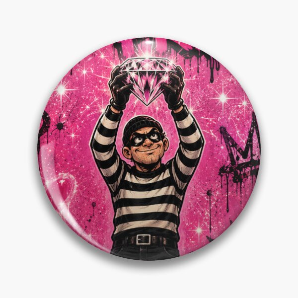 Item preview, Keep Your Eye on the Prize Motivation, Pink Graffiti Burglar Comic Art Poster designed and sold by KishShop.