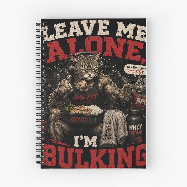 Item preview, Leave Me Alone I'm Bulking Funny Gym Cat Vintage Fitness Gift designed and sold by Digistore1221.