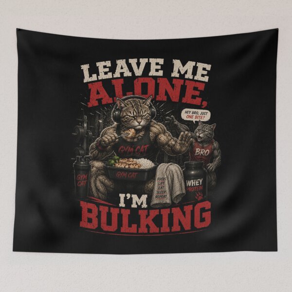 Item preview, Leave Me Alone I'm Bulking Funny Gym Cat Vintage Fitness Gift designed and sold by Digistore1221.