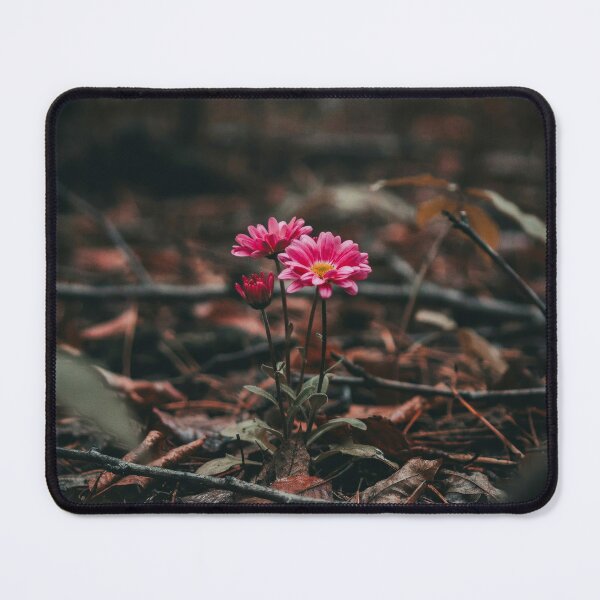 Item preview, Pink chrysanthemums on forest floor designed and sold by Rob-Son.