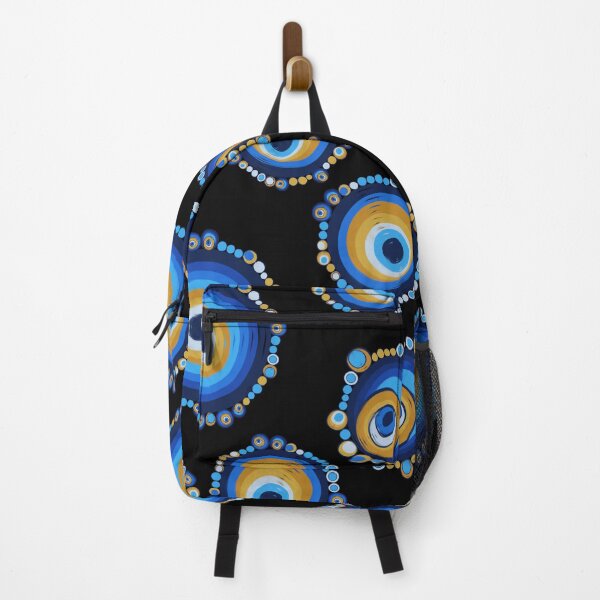 Item preview, Mati Evil Eye Blues Oranges Golds designed and sold by Yiorgos Designs.