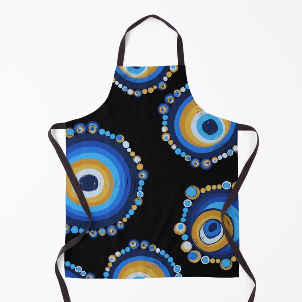 Item preview, Mati Evil Eye Blues Oranges Golds designed and sold by Yiorgos Designs.