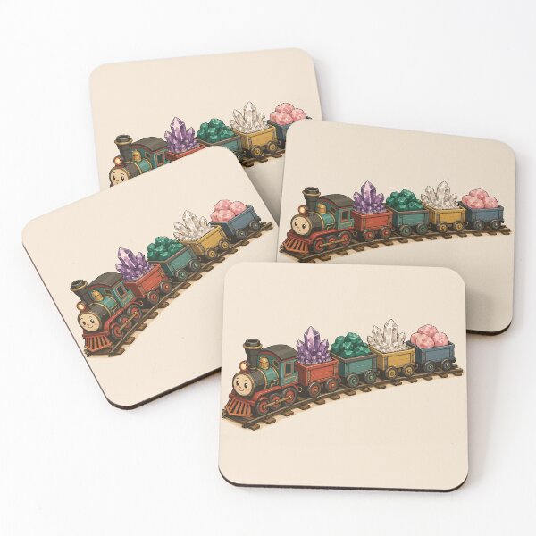 Item preview, Crystal Train Cute Rockhound Sticker Mineral Collector Geology Gift designed and sold by SimplePoDesign.