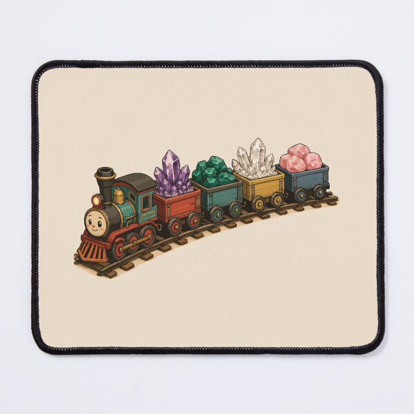 Item preview, Crystal Train Cute Rockhound Sticker Mineral Collector Geology Gift designed and sold by SimplePoDesign.