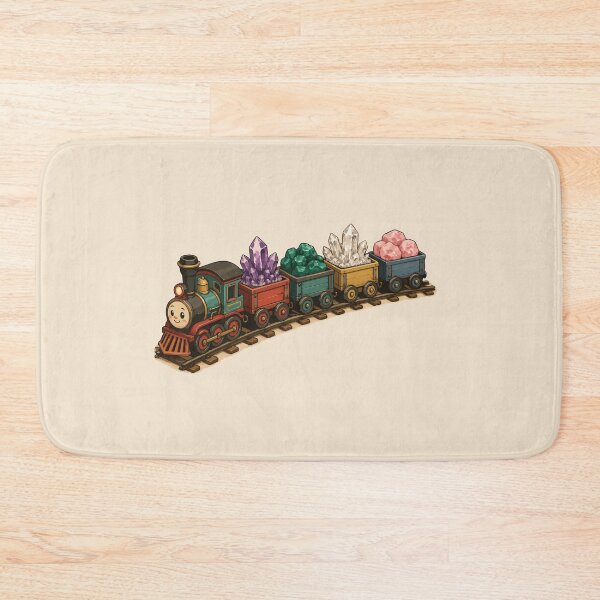 Item preview, Crystal Train Cute Rockhound Sticker Mineral Collector Geology Gift designed and sold by SimplePoDesign.