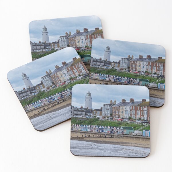 Item preview, Southwold seafront beachhuts and lighthouse designed and sold by stevepaint.