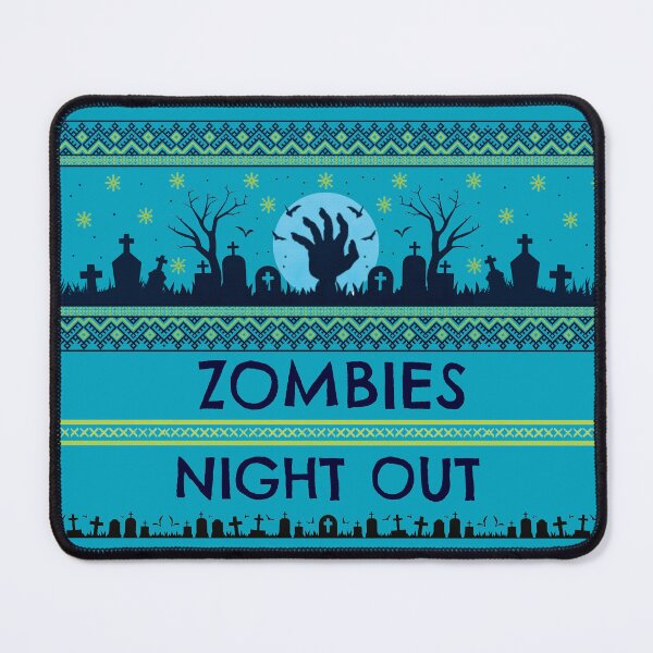 Item preview, Zombies Night Out Halloween Ugly Sweater designed and sold by Volt Junkies.