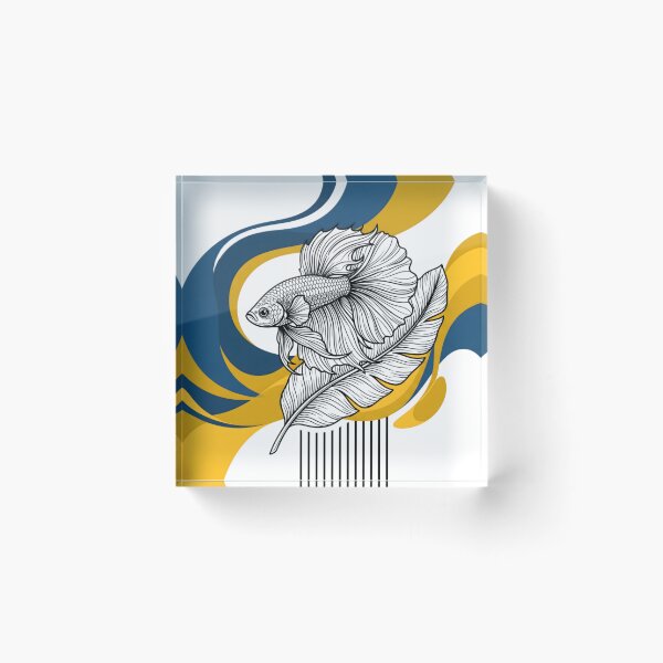 Item preview, Vintage Betta Fish Botanical Illustration designed and sold by WillCraftx.