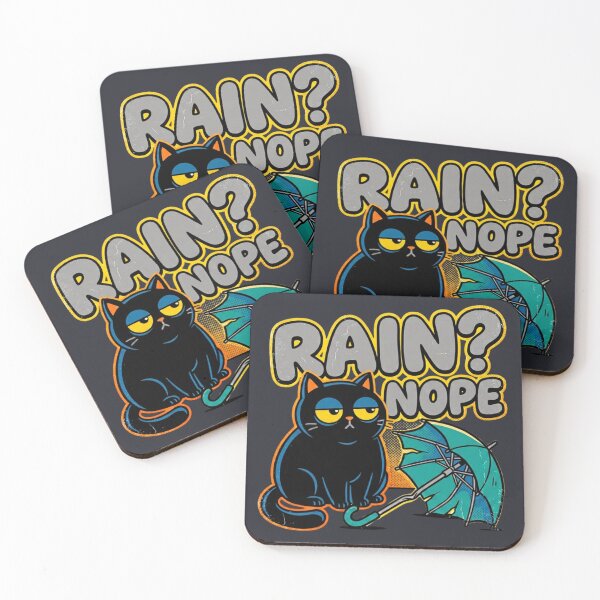 Item preview, Rain Nope Sarcastic Cat Pop Art designed and sold by littme.