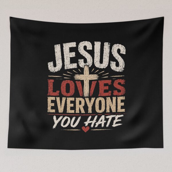 Item preview, Jesus Loves Everyone You Hate Christian Vintage designed and sold by AMICO77.