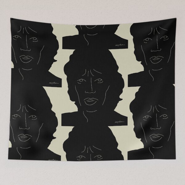 Item preview, Mick Jagger Minimalist Portrait Line Art designed and sold by Martin Geller.