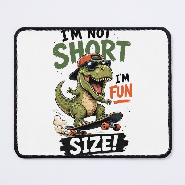 Item preview, Funny Dinosaur Skateboarding T-Shirt | I'm Not Short I'm Fun Size | Cute T-Rex Gift designed and sold by Wear Sculpt.