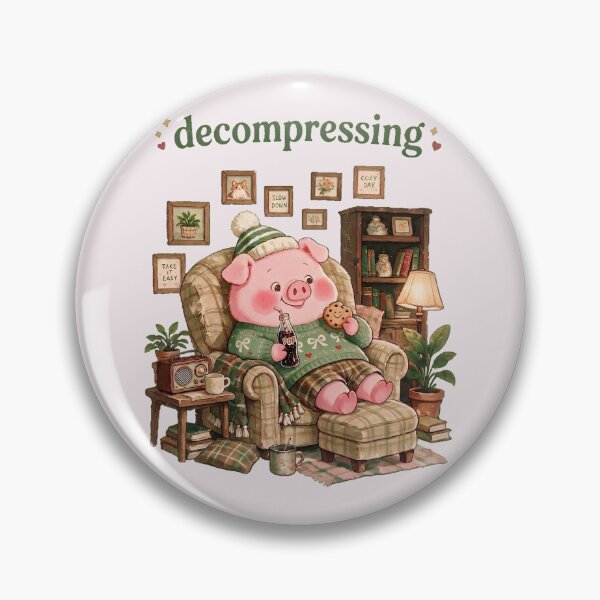 Item preview, Decompressing Pig Cozy Cute Aesthetic designed and sold by radiogalaxy.