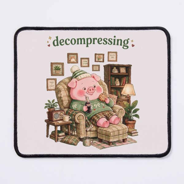 Item preview, Decompressing Pig Cozy Cute Aesthetic designed and sold by radiogalaxy.