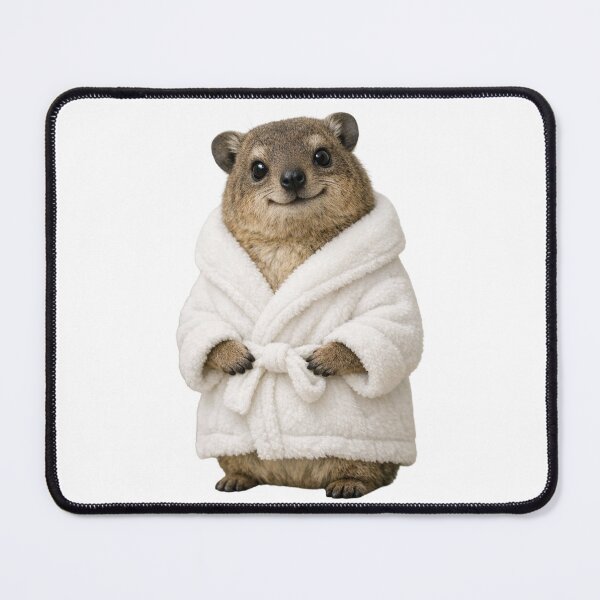 Item preview, Relaxing Bathrobe Rock Hyrax designed and sold by Sillytoe.