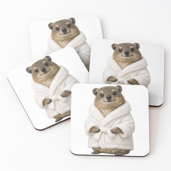 Item preview, Relaxing Bathrobe Rock Hyrax designed and sold by Sillytoe.