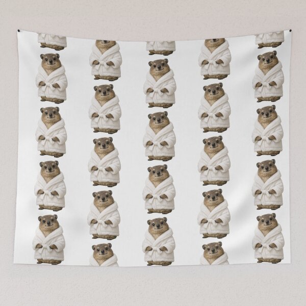 Item preview, Relaxing Bathrobe Rock Hyrax designed and sold by Sillytoe.