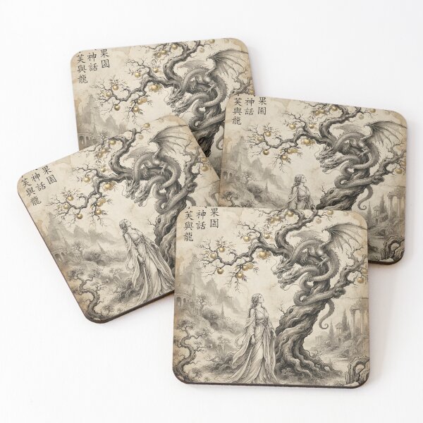 Item preview, The Garden of the Hesperides Sumi-e Ink Wash designed and sold by DuckOddity.