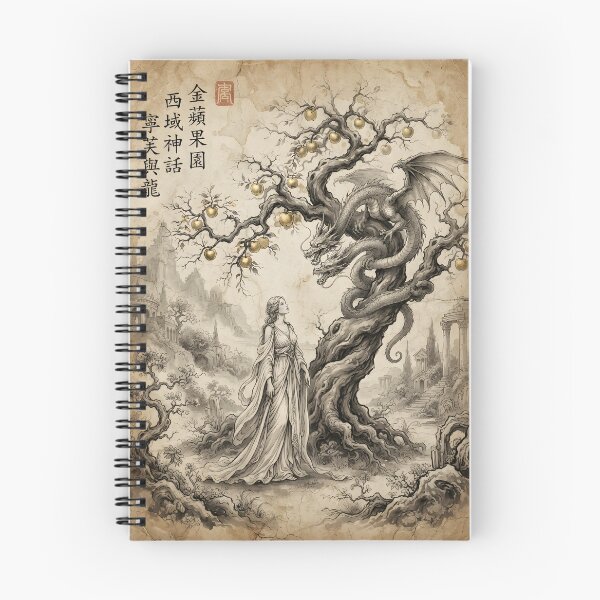 Item preview, The Garden of the Hesperides Sumi-e Ink Wash designed and sold by DuckOddity.