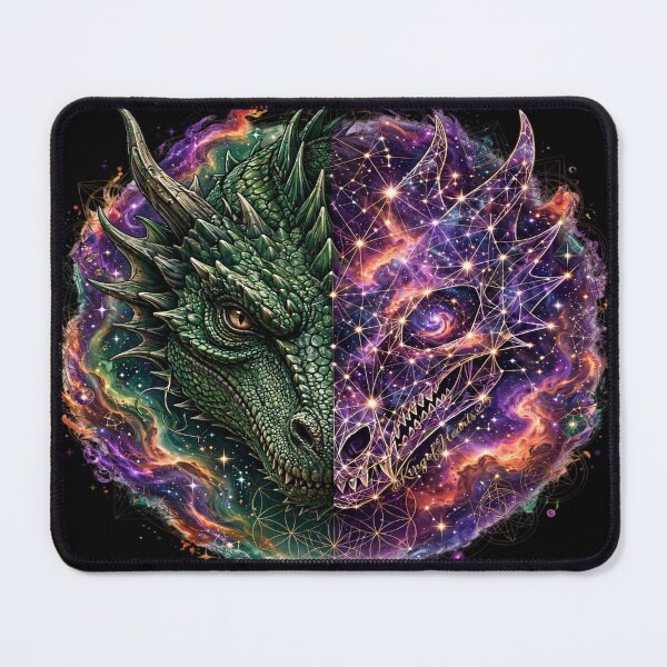 Item preview, Cosmic Dragon | Emerald Galaxy Skull designed and sold by KingofHearts25.