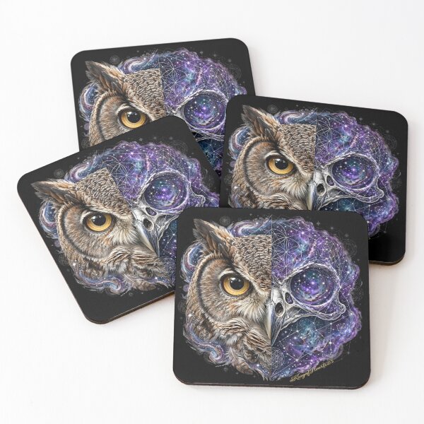 Item preview, Cosmic Owl | Celestial Wisdom Skull designed and sold by KingofHearts25.