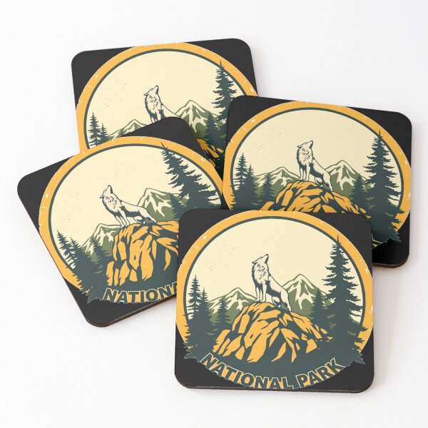 Item preview, Vintage National Park Wolf Retro Sunset Wildlife designed and sold by oleend.
