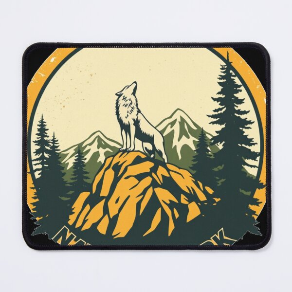 Item preview, Vintage National Park Wolf Retro Sunset Wildlife designed and sold by oleend.