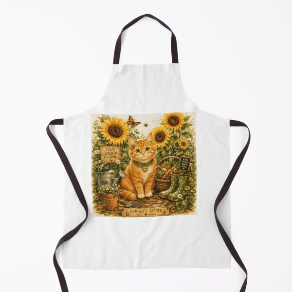 Item preview, Orange Tabby Sunflower Garden designed and sold by Kaehaniz.