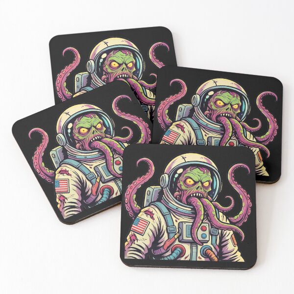 Item preview, Alien Parasite Astronaut - Retro Sci-Fi Horror Pop Art designed and sold by redsharkuk.