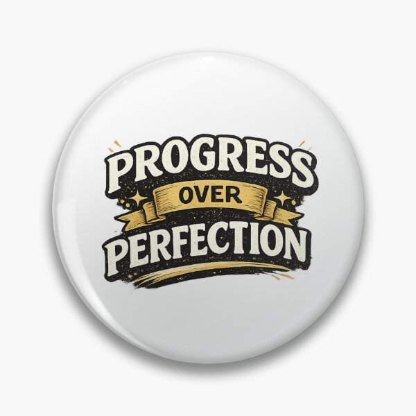 Item preview, Progress Over Perfection Minimalist Typography Design designed and sold by brighiinfo.