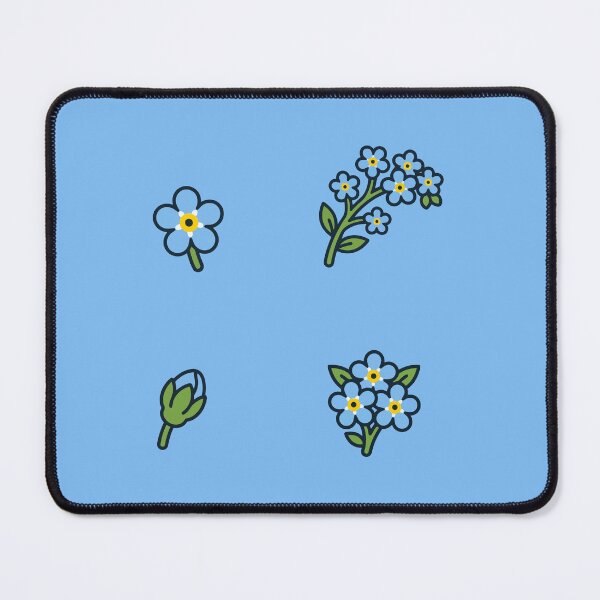 Item preview, Forget-Me-Not Flowers Set – Flat Botanical Bundle with Blooms and Buds designed and sold by EmeraldeaArt.