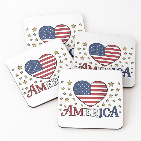 Item preview, America Flag Heart - opt 2 designed and sold by jlStopMedia.