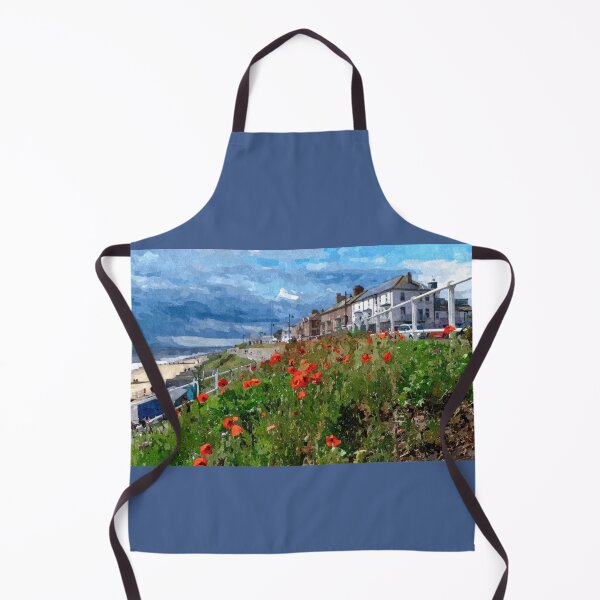 Item preview, oil pinting of a storm approaching Southwold seafront beachhuts designed and sold by stevepaint.