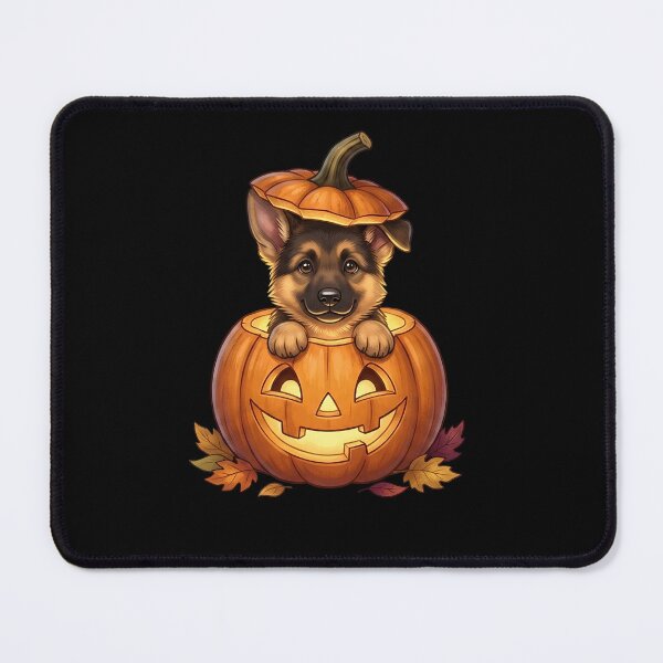 Item preview, Cute German Shepherd Puppy in Halloween Pumpkin designed and sold by SilentFlower.