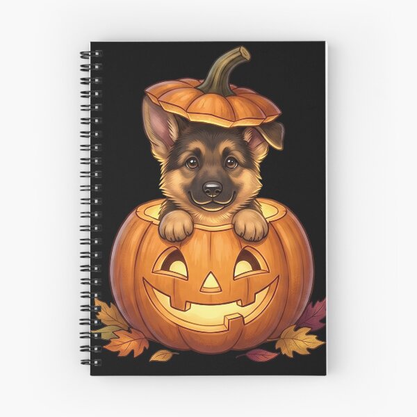 Item preview, Cute German Shepherd Puppy in Halloween Pumpkin designed and sold by SilentFlower.