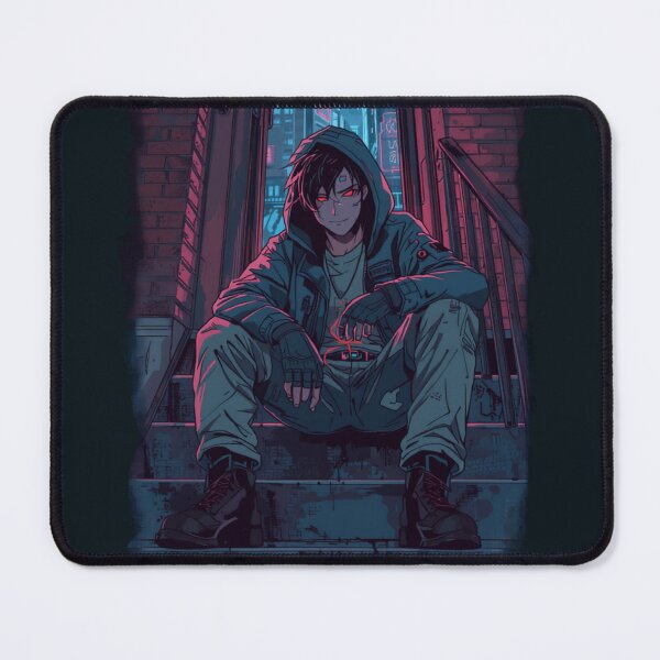 Item preview, Cyberpunk Street Guy Night City Neo Tokyo Painterly Manga Art designed and sold by The Fine Print by BassAddict.