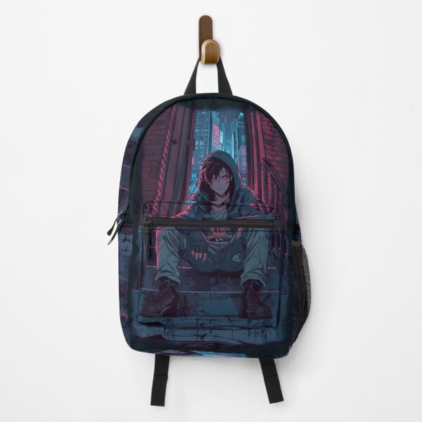 Item preview, Cyberpunk Street Guy Night City Neo Tokyo Painterly Manga Art designed and sold by The Fine Print by BassAddict.