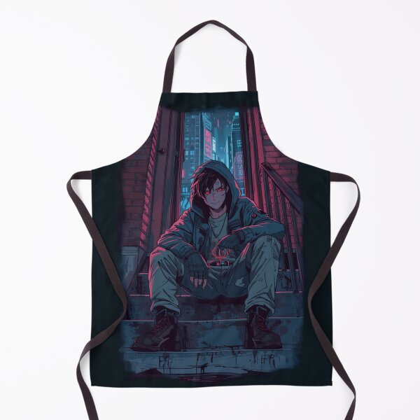Item preview, Cyberpunk Street Guy Night City Neo Tokyo Painterly Manga Art designed and sold by The Fine Print by BassAddict.