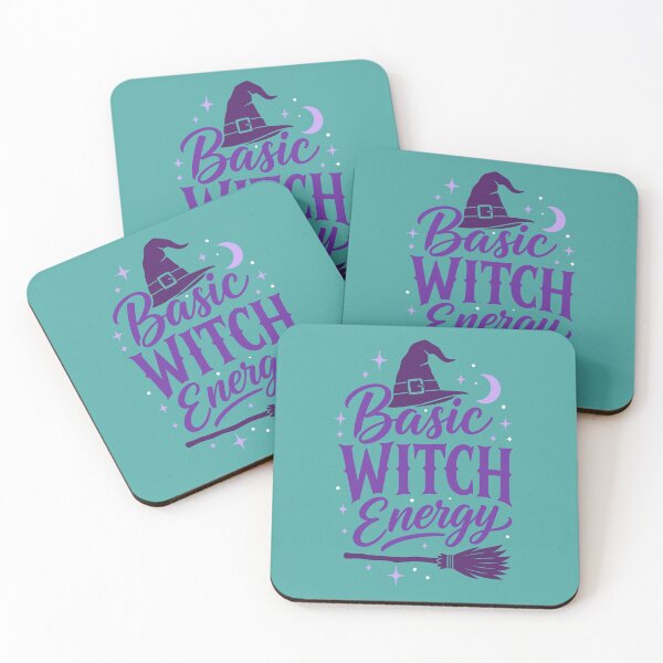 Item preview, Basic Witch Energy – Cute Purple Witch Hat & Broom Design designed and sold by DesignHouse07.
