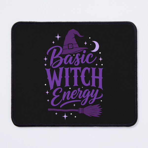 Item preview, Basic Witch Energy – Cute Purple Witch Hat & Broom Design designed and sold by DesignHouse07.