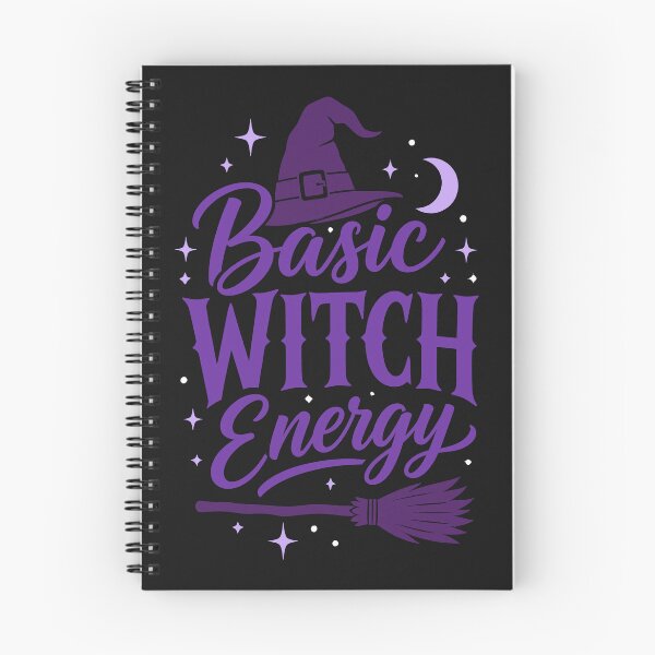 Item preview, Basic Witch Energy – Cute Purple Witch Hat & Broom Design designed and sold by DesignHouse07.