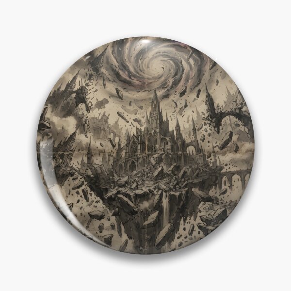 Item preview, The Ruined City of Arcane Cataclysm Sumi-e Ink Wash designed and sold by DuckOddity.
